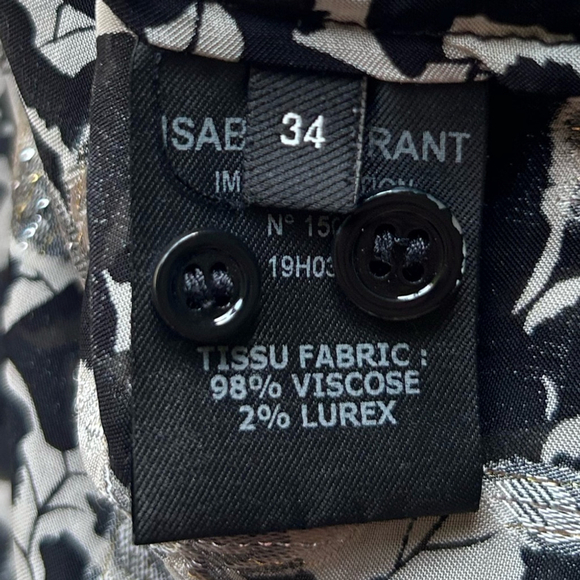 Isabel Marant E'toile
Midway printed 
Blouse Women's Black White Patterned Top - Picture 6 of 11